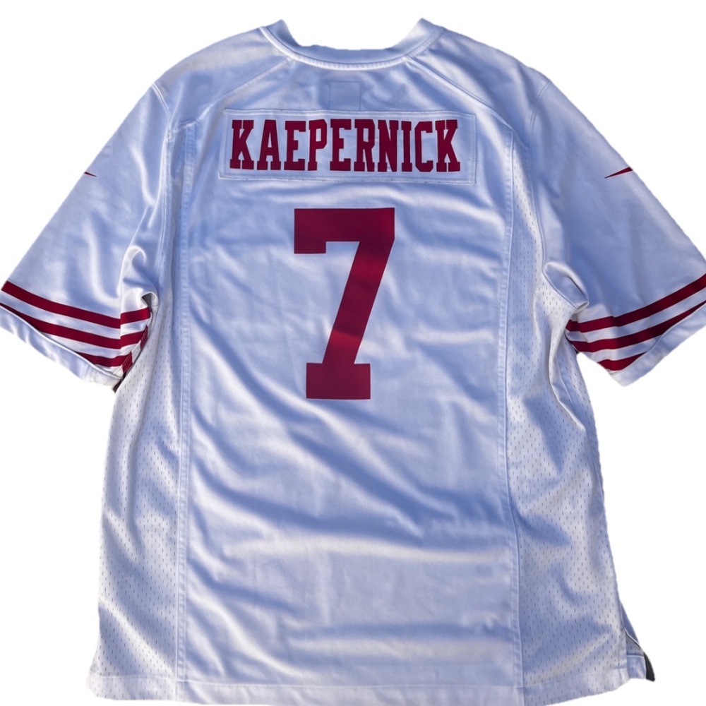 San Francisco 49ers Colin Kaepernick White Jersey Size L Number 7 EUC